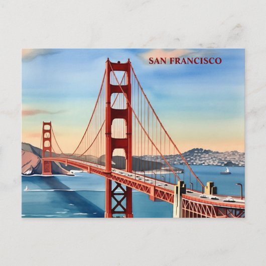 Golden Gate Bridge San Francisco Postkarte (Vorderseite)