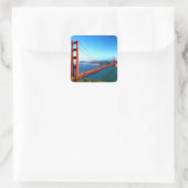 Golden Gate Bridge - San Francisco Quadratischer Aufkleber (Tasche)