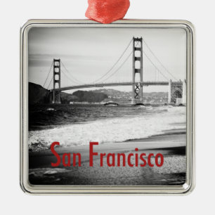 Golden gate bridge, San Francisco Silbernes Ornament