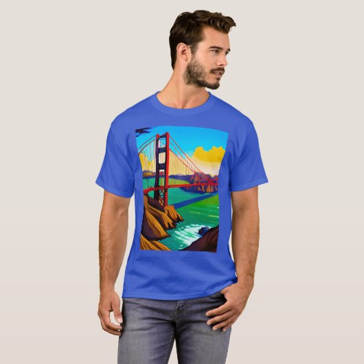Golden Gate Bridge, San Francisco T-Shirt (Vorne ganz)