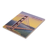 Golden Gate Bridge San Francisco Vintage Malerei Fliese (Seite)
