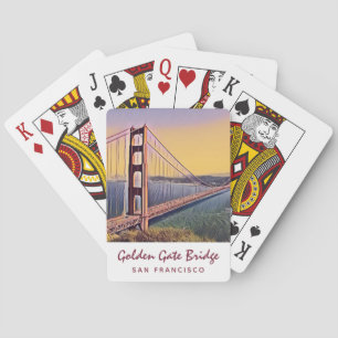 Golden Gate Bridge San Francisco Vintage Malerei Spielkarten