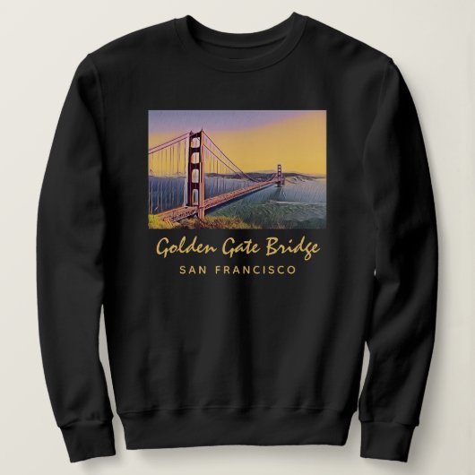 Golden Gate Bridge San Francisco Vintage Malerei Sweatshirt (Design vorne)
