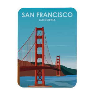 Golden Gate Bridge San Francisco Vintage Reise Magnet