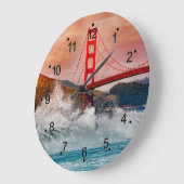 Golden Gate Bridge San Francisco Wall Große Wanduhr (Winkel)