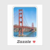 Golden Gate Bridge San Francisco Watercolor Aufkleber (Blatt)