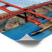 Golden Gate Bridge San Francisco Watercolor Poster (Ecke)