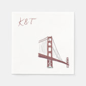 Golden Gate Bridge, San Francisco Wedding Cocktail Serviette (Vorderseite)