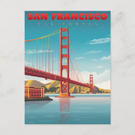 Golden Gate Bridge - Sehenswürdigkeit San Francisc Postkarte