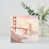 Golden Gate Bridge | Sonnenaufgang Schöne Wasserfa Karte (Stehend Vorderseite)