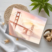 Golden Gate Bridge | Sonnenaufgang Schöne Wasserfa Postkarte