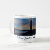 Golden Gate Bridge Sonnenuntergang Panorama Kaffeetasse (Vorderseite Links)