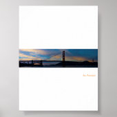 Golden Gate Bridge Sonnenuntergang Panorama Poster (Vorne)