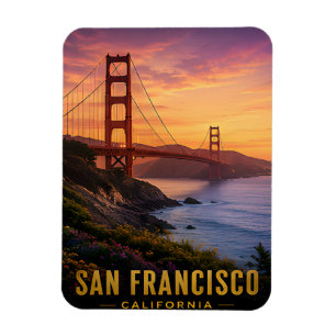 Golden Gate Bridge Sonnenuntergang San Francisco K Magnet