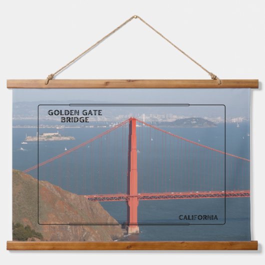 Golden Gate Bridge Splendor Wandteppich Mit Holzrahmen (Vorne)