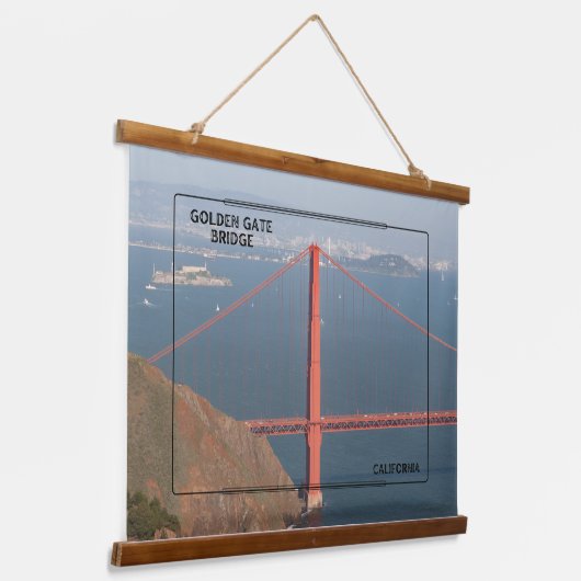 Golden Gate Bridge Splendor Wandteppich Mit Holzrahmen (Gewinkelt)