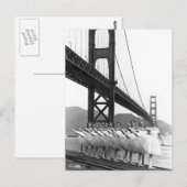 Golden gate bridge-Tänzer Postkarte (Vorne/Hinten)