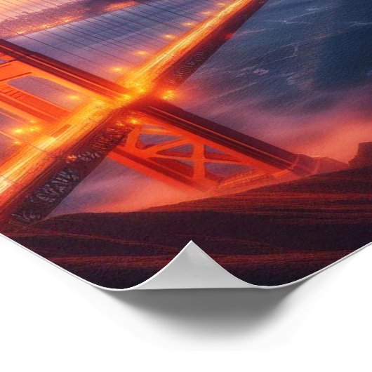 Golden Gate Bridge Travel Poster (Ecke)