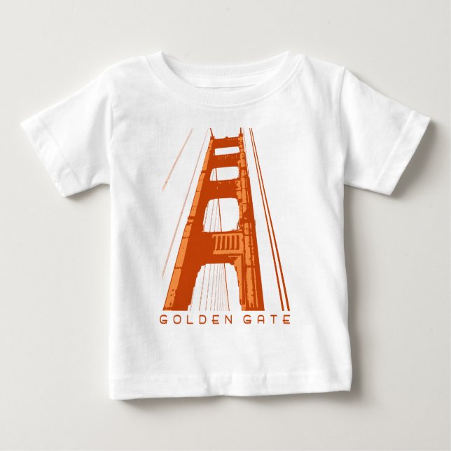Golden gate bridge-Turm - Orange Baby T-shirt (Vorderseite)