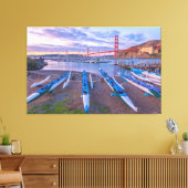 Golden Gate Bridge und Outrigger Canoes Leinwanddruck (Insitu (Wohnzimmer))