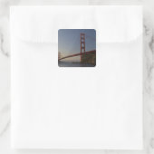 Golden Gate Bridge und San Francisco 3 Quadratischer Aufkleber (Tasche)