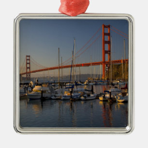 Golden Gate Bridge und San Francisco 4 Silbernes Ornament