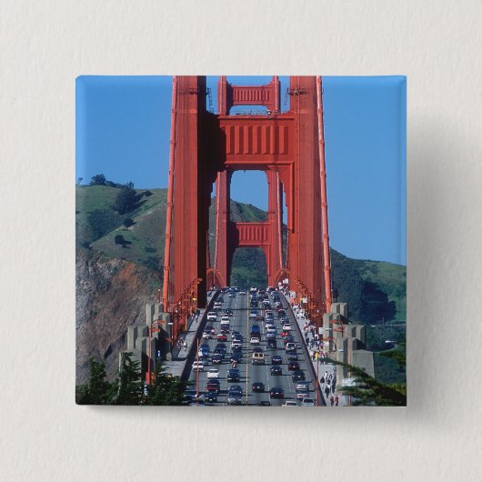 Golden Gate Bridge und San Francisco Bay Button (Vorderseite)