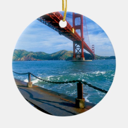 Golden Gate Bridge und San Francisco Bay Keramikornament (Vorne)