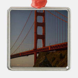 Golden Gate Bridge und San Francisco Silbernes Ornament