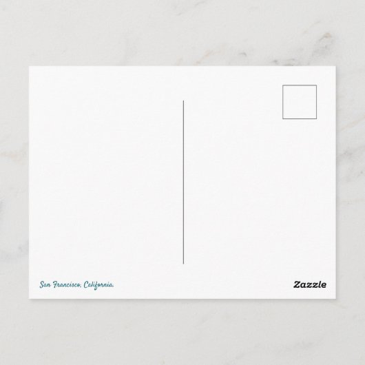 Golden Gate Bridge Under Fog Postkarte (Rückseite)