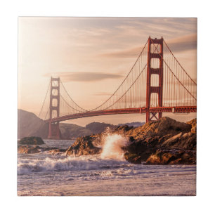 Golden gate bridge vom Bäcker-Strand Fliese