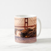 Golden gate bridge vom Bäcker-Strand Kaffeetasse (VorderseiteRechts)