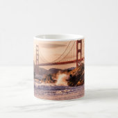 Golden gate bridge vom Bäcker-Strand Kaffeetasse (Mittel)