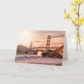 Golden gate bridge vom Bäcker-Strand Karte (Gelbe Blume)