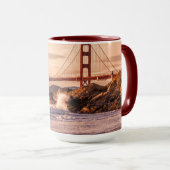 Golden gate bridge vom Bäcker-Strand Tasse (VorderseiteRechts)