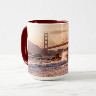 Golden gate bridge vom Bäcker-Strand Tasse
