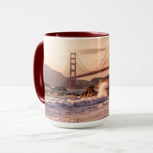 Golden gate bridge vom Bäcker-Strand Tasse (Vorderseite Links)