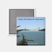 Golden Gate Bridge von Angel Island Magnet (Vorderseite/Rückseite)