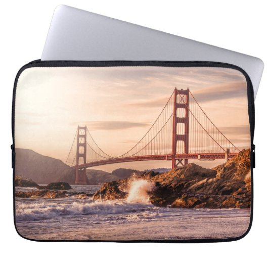 Golden Gate Bridge von Baker Beach Laptopschutzhülle (Vorderseite)