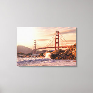 Golden Gate Bridge von Baker Beach Leinwanddruck