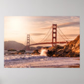 Golden Gate Bridge von Baker Beach Poster (Vorne)