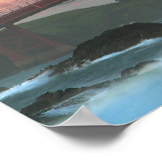 Golden Gate Bridge von Baker Beach Poster (Ecke)