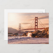 Golden Gate Bridge von Baker Beach Postkarte (Vorne/Hinten)