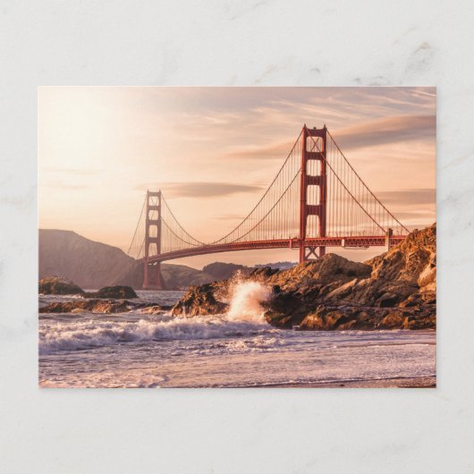 Golden Gate Bridge von Baker Beach Postkarte (Vorderseite)