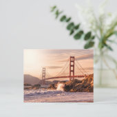 Golden Gate Bridge von Baker Beach Postkarte (Stehend Vorderseite)
