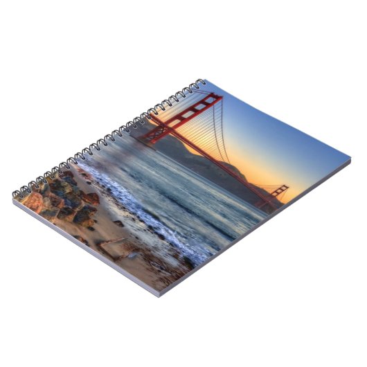 Golden gate bridge von San- Francisco Bayspur Notizblock (Linke Seite)