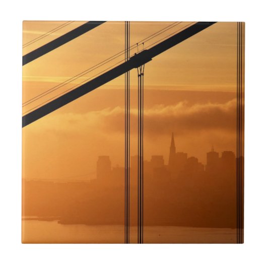 Golden gate bridge vor dem San Francisco Fliese (Vorderseite)