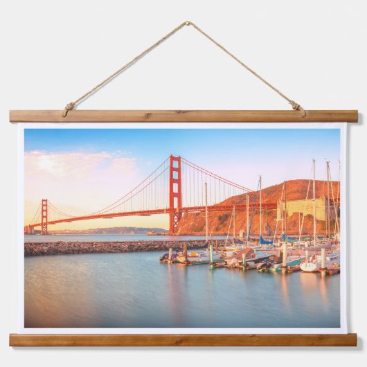 Golden Gate Bridge Wandteppich Mit Holzrahmen (Vorne)