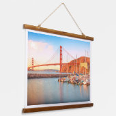 Golden Gate Bridge Wandteppich Mit Holzrahmen (Gewinkelt)
