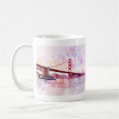 Golden Gate Bridge Wasserfarbe in San Francisco Kaffeetasse (Links)